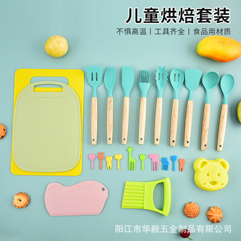 Juego de juguetes para hornear de educación temprana para niños Kindergarten Diy Gadgets Tablero de cocina Caja de regalo de 35 piezas pp Cuchillo de frutas