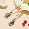 Children's spoon for feeding, tableware for training for food, straw, 1-2-3-6 years