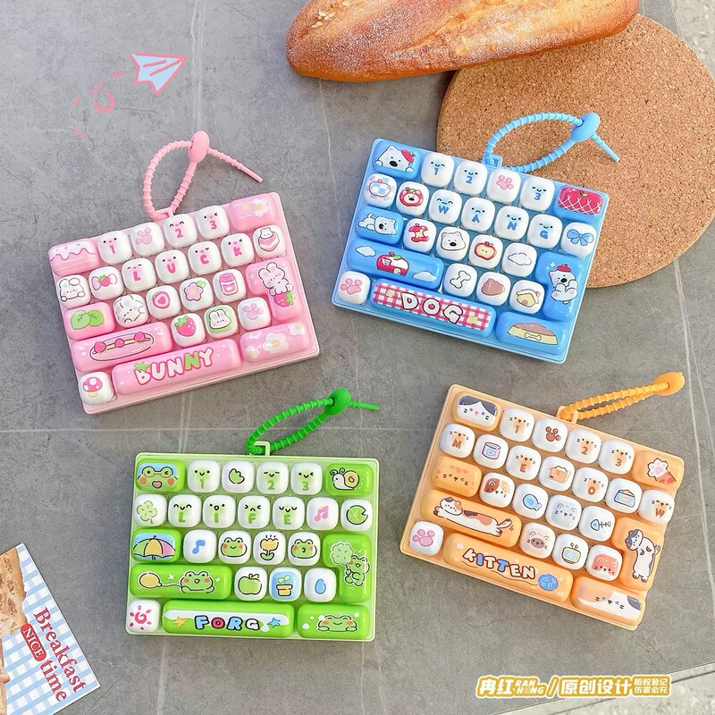 Bestselling Fun Stress-Relief Animal Diary Panda Strawberry Rabbit 26-Key Keyboard Keychain Pendant Desktop Ornament Bestselling Fun Stress-Relief Animal Diary Panda Strawberry Rabbit 26-Key Keyboard Keychain Pendant Desktop Ornament