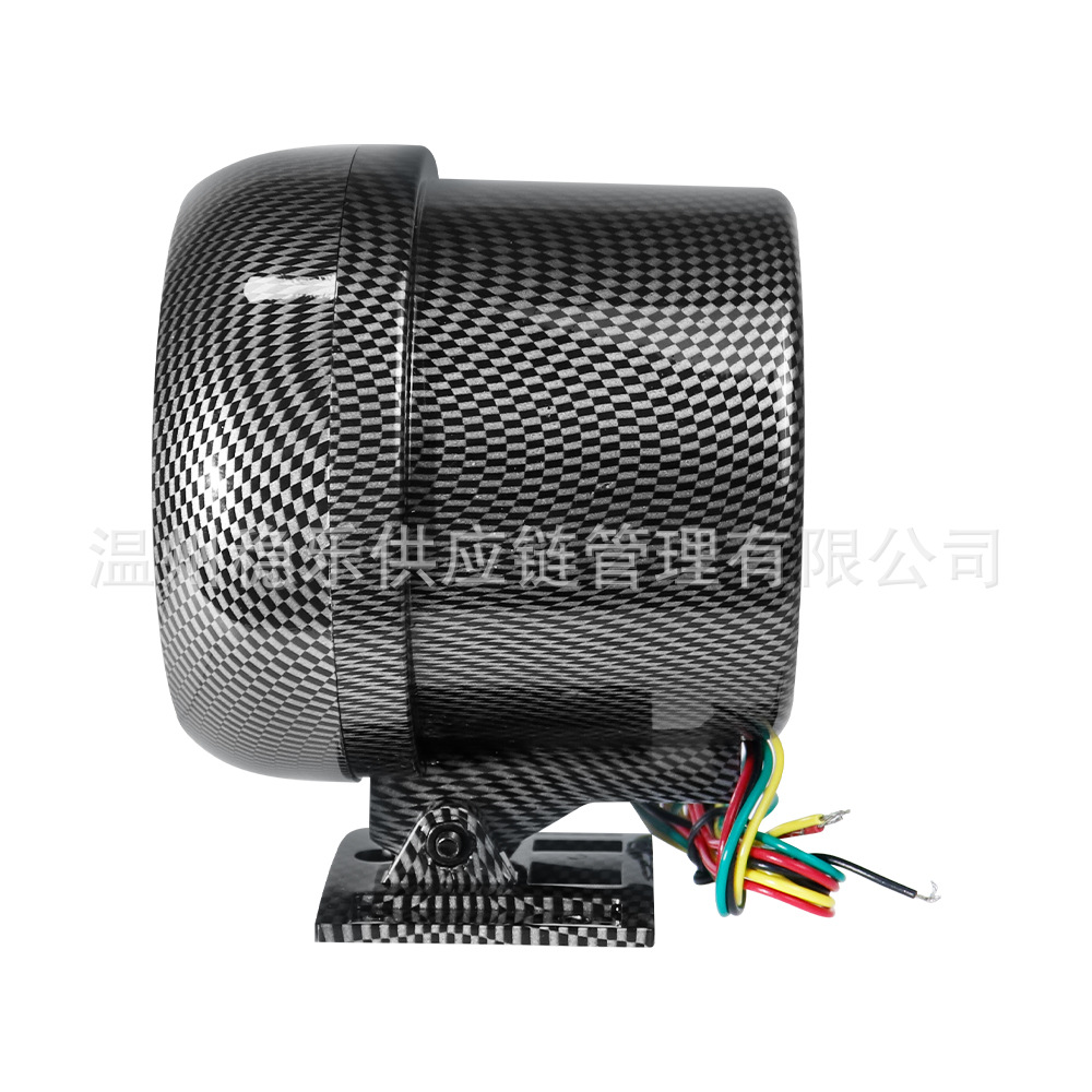 95mm Tachometer for Car Modification, Pointer-Type 8000Rpm Tachometer, Black Surface with Carbon Pattern, Universal for 4-6-8 Cylinders