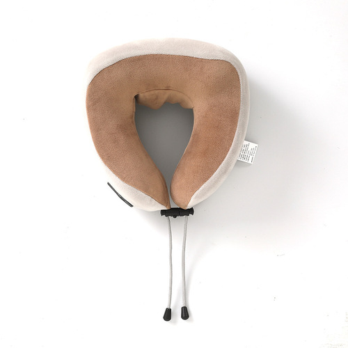 Smart U-shaped travel massage pillow, neck pillow, back support cushion, nap portable memory foam pillow, kneading neck massager