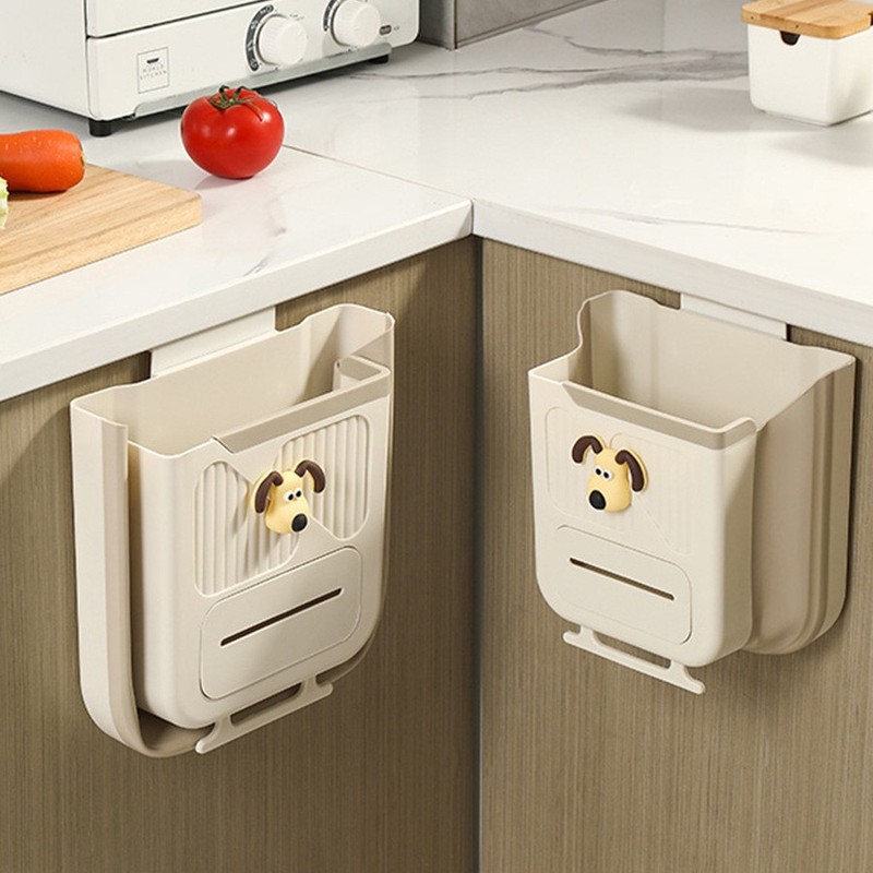 Kitchen trash can wholesale plastic wall-mounted foldable multifunctional household large kitchen cabinet door rack Kitchen trash can wholesale plastic wall-mounted foldable multifunctional household large kitchen cabinet door rack
