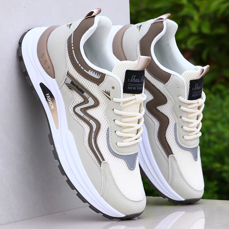 Zapatos para hombre, nuevas sandalias transpirables de invierno, modernas y versátiles, zapatos de malla hueca para adolescentes, zapatillas casuales de suela blanda antideslizantes para correr