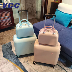 女性用小型スーツケース 18inch 軽量ミニトロリーケース 出張搭乗スーツケース スクエアサブマザーボックス 小型ボックス