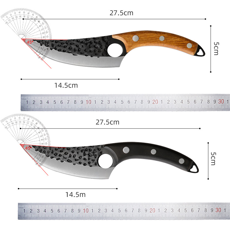 Patrón de martillo forja cuchillo de carnicero corte de hueso especial pequeño cuchillo curvo cuchillo de corte de cerdo cuchillo de carnicero cuchillo multiusos Yangjiang