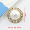 Fashionable brooch from pearl, beads, metal protective underware lapel pin, pin, wholesale