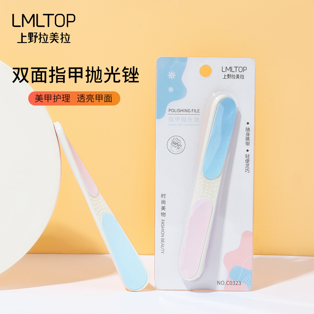 Amoladora de uñas rotativa de 4 lados Ramila bloque de esmalte de uñas tira de pulido amoladora de uñas de belleza C0323