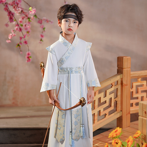 Boys Prince hanfu kids warrior swordsman cosplay gown boy hanfu spring the new Chinese style long-sleeved costume childe costumes wholesale