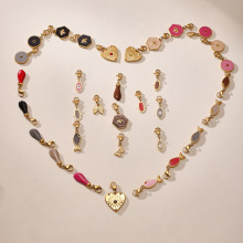 琼瑶 创意DIY珐琅彩釉吊坠多配件手链项链手工饰品欧美风潮流饰品