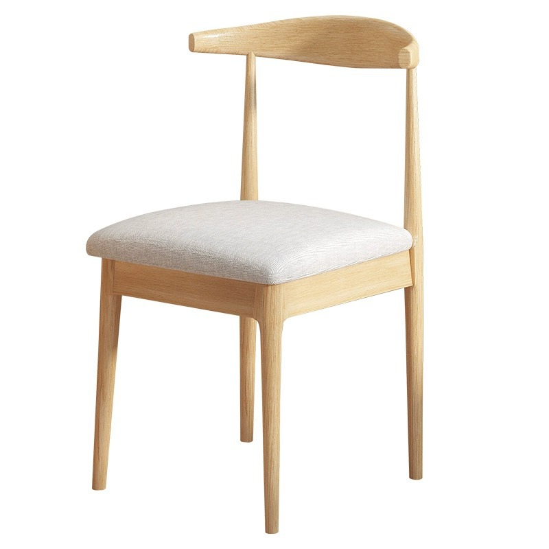Silla de comedor nórdica minimalista moderna con respaldo, taburete al por mayor, silla de escritorio para dormitorio/hogar, silla de restaurante de hierro forjado.