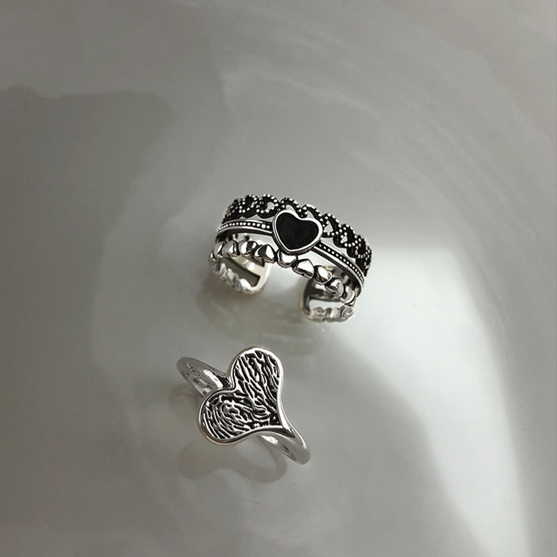 Open Love Heart Ring Female SpecialInterest Design Affordable Luxury Fashion Refined Personalized Retro HighGrade Temperament Fashionpicture13