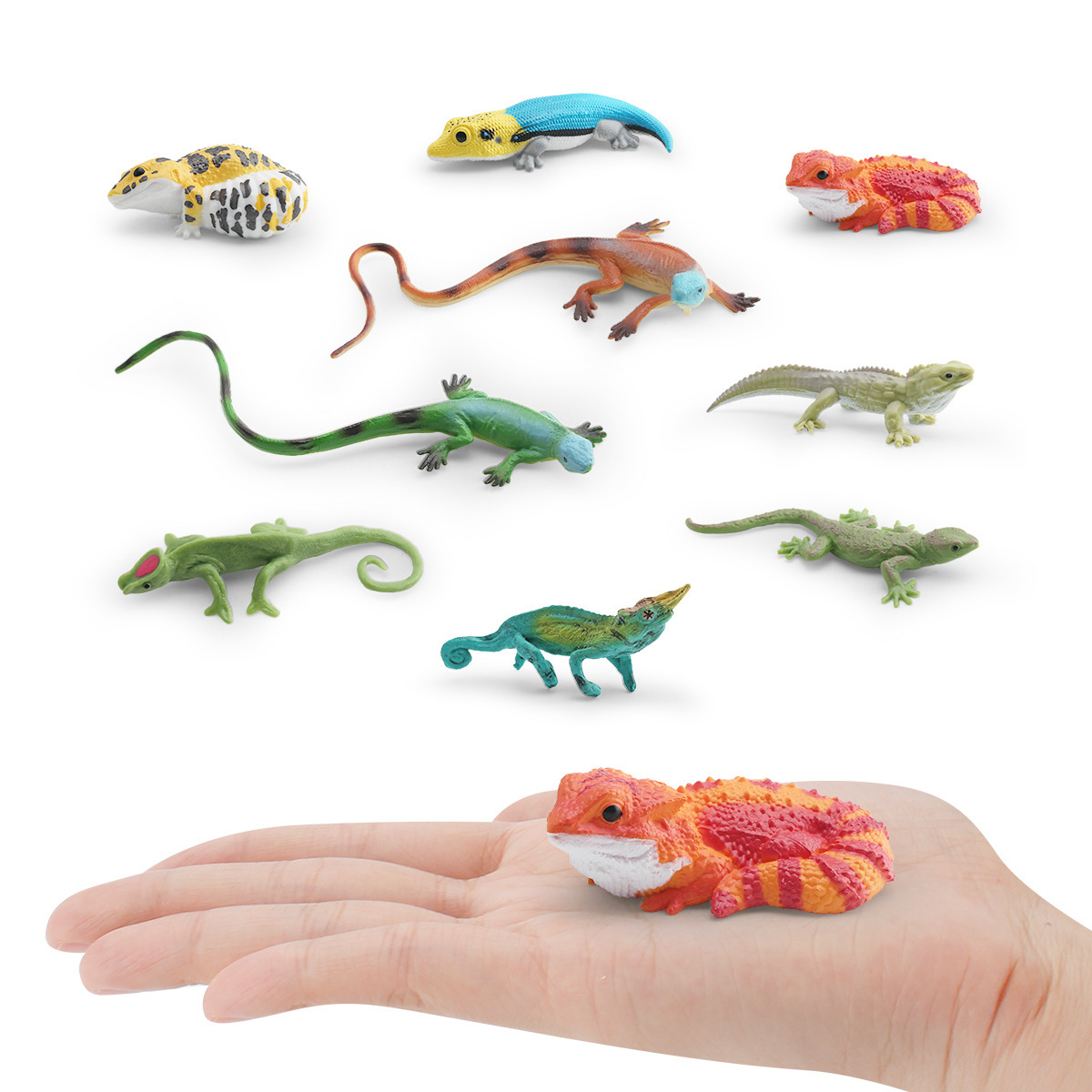 Simulación transfronteriza de animales forestales modelo de lagarto melena de león de lagarto cabeza de lagarto de piedra dragón leopardo guardian palacio camaleón ornamentos