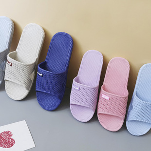 Wentu Comfortable European and American Style Home Couple Slippers Non-Slip Waterproof Bathroom Slippers Simple New Men and Women Summer