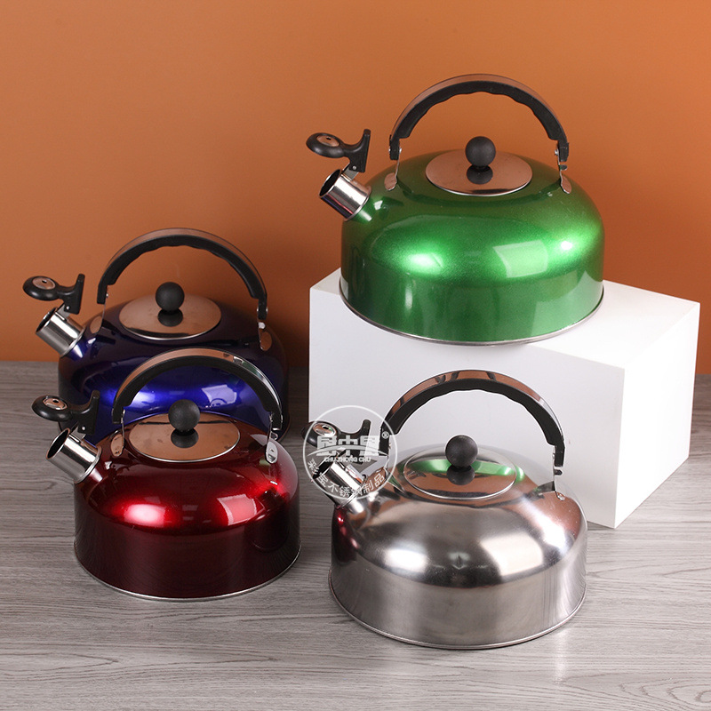 Hervidor de acero inoxidable con magnético 410 media plana olla inducción tetera 3L color hervidor multiusos