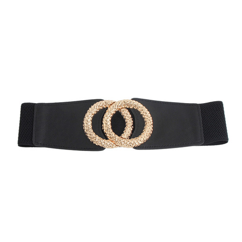 Fashionable women's elastic waistband, Korean style, matching dress, shirt, sweater, decorative wide girdle belt
