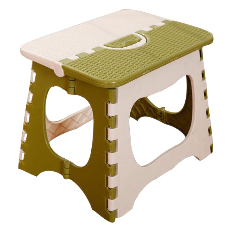 Taburete plegable de plástico, banco pequeño, taburete tejido de bambú, taburete portátil para el hogar, taburete plegable de plástico al por mayor