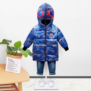 Balafifi 2022 New Children's Down Jacket Boys' Mid-length Baby's Western Style Thickened Winter Wash-free