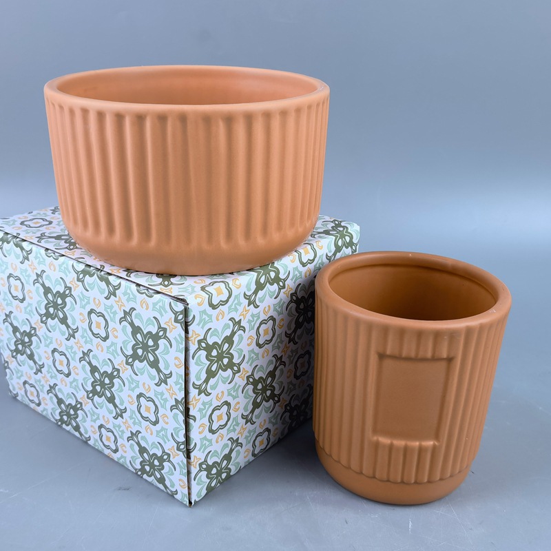 Taza de vela de aromaterapia de cerámica de Nordic ins Taza de vela de cerámica roja vacía Taza de vela de aromaterapia Taza de vela de arcilla