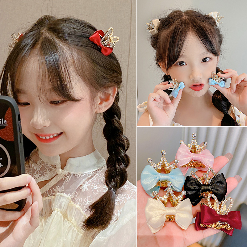 Las niñas arco de doble cara pinza de pelo princesa accesorios para el cabello horquilla rota horquilla Bangs clip horquilla tocado no daña el cabello estilo coreano