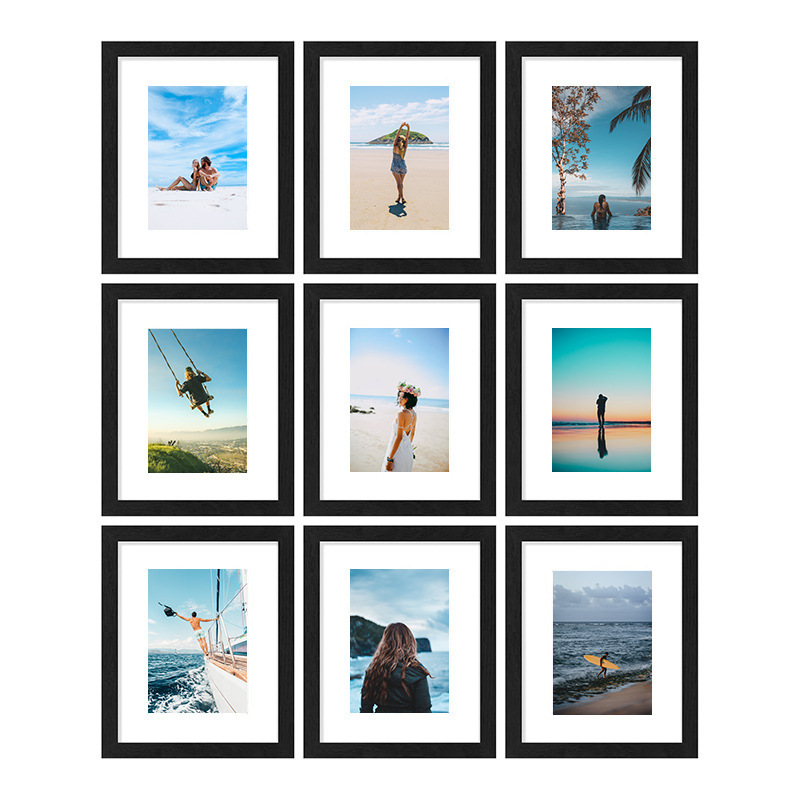 Photo frame set wholesale Amazon cross-border bestseller 10-piece set 6-inch 7-inch 8inch 10inch wall-mounted picture frame Photo frame set wholesale Amazon cross-border bestseller 10-piece set 6-inch 7-inch 8inch 10inch wall-mounted picture frame