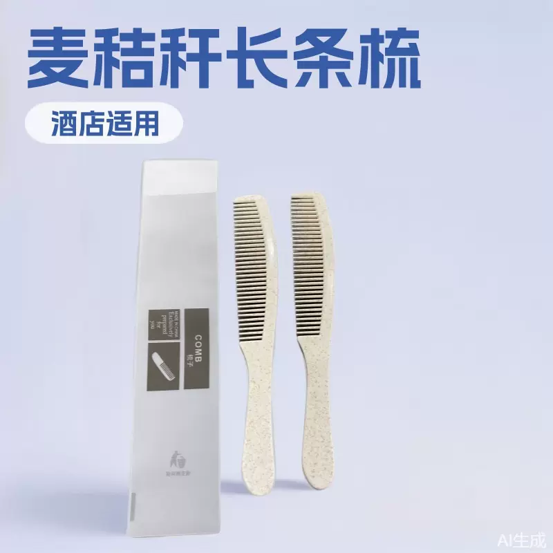 酒店梳子宾馆客房一次性长条梳子民宿秸秆梳子批发塑料梳子