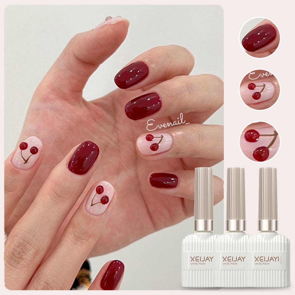 Juego de Esmalte Gel UV para Uñas de 3 Colores para Navidad y Salón de Uñas