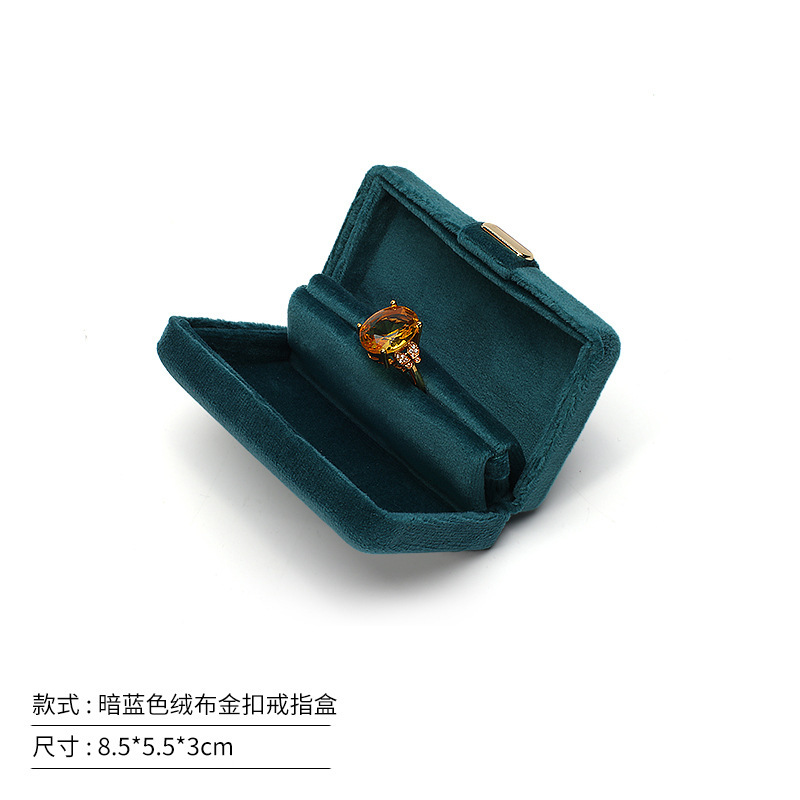 Caja de embalaje de joyería de terciopelo, colgante portátil, caja de embalaje de collar, caja de anillo de joyería ligera y compacta