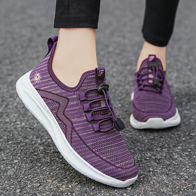 Zapatos de mujer zapatos de primavera zapatos deportivos con suela suave ligera zapatos casuales cómodos zapatos de madres de mediana edad zapatos de moda versátiles zapatos individuales
