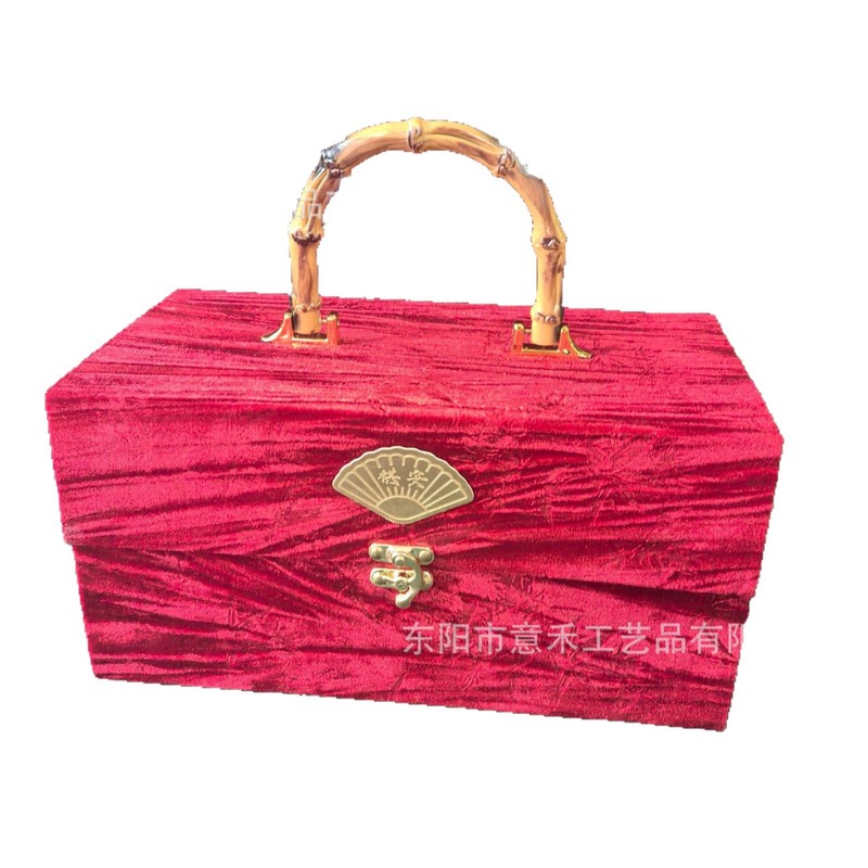 Hewan 2025 新製品 Shanhe Bamboo Rhythm 新しい中国風のベルベットのお土産ギフトボックスハイエンド竹ポータブルボックス|undefined