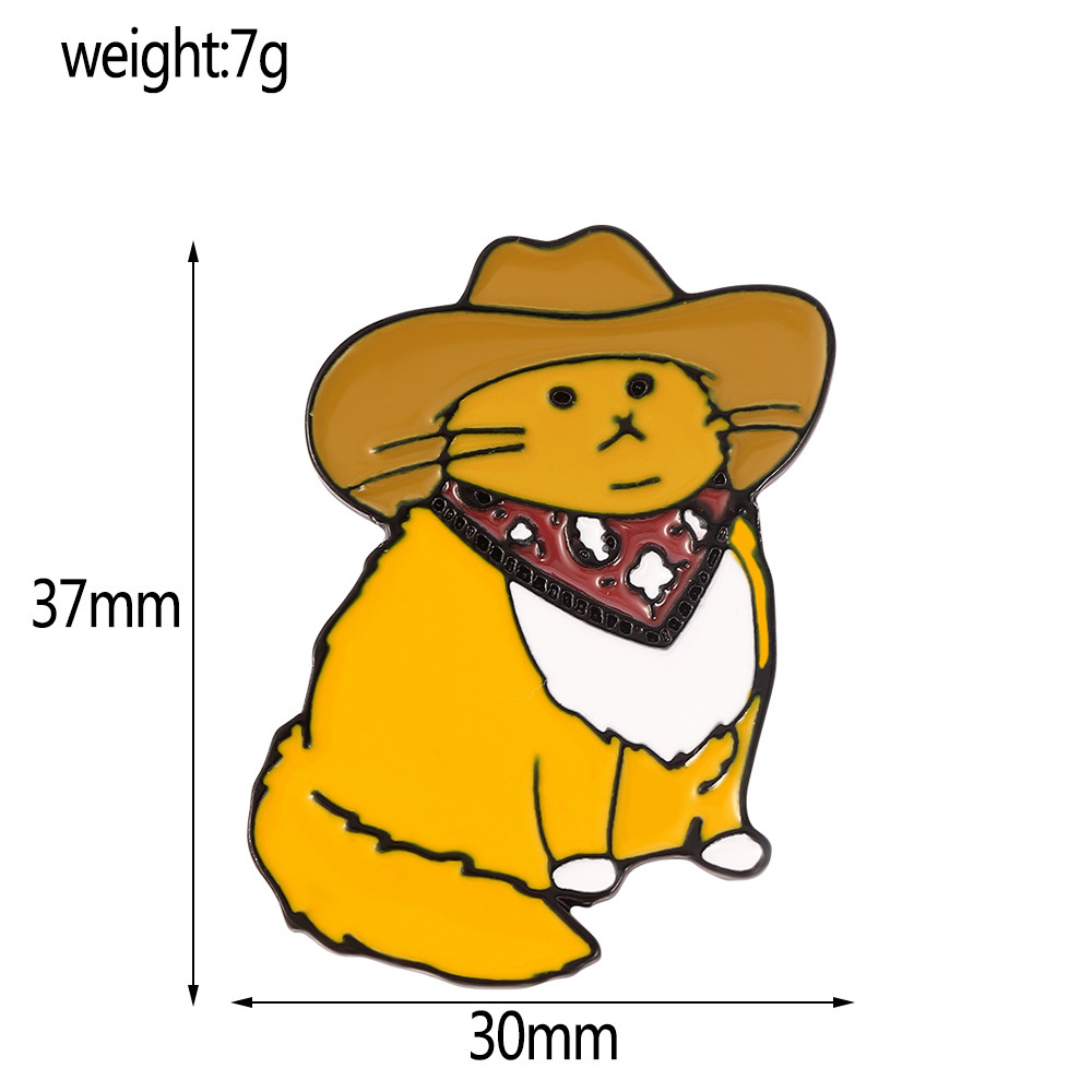 12g Weight Brooches Classification Casual, Daily Occasion Alloy Material Cattle, Cat Pattern Unisex Gender Cute Style Cute Pin Cattle Cat Alloy Unisex Brooches 无
