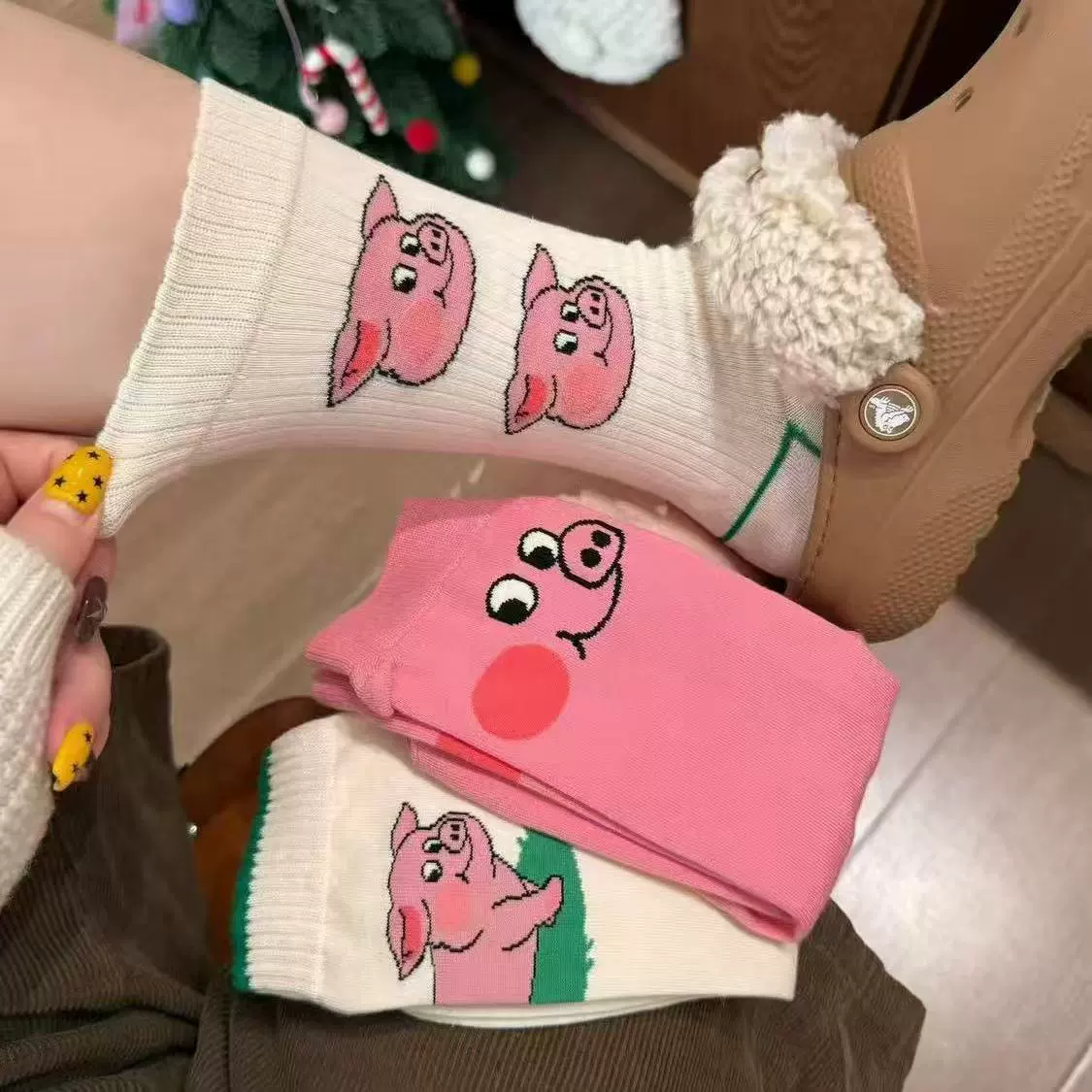 Genuine cute knee socks, mid-length, internet celebrity