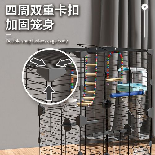 Parrot Cage Toy Bird Cage Tiger Skin Black Phoenix Luxury Villa Cage Peony Breeding Bird Cage Supplies Wholesale