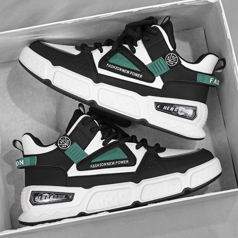 Zapatos de hombre de alto impacto 2026 nuevos zapatos de skate casuales de invierno de suela gruesa tendencia versátil antideslizante zapatos deportivos de baloncesto de hombre