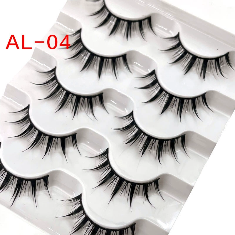 Dense Long Lengthening False Eyelashes, Dramatic Curl, 5-Pair Trays (Multiple Styles)