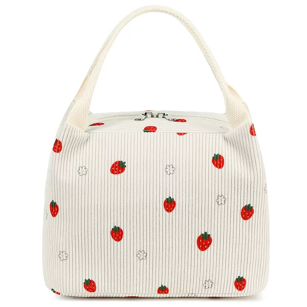 Amazon Large Capacity New Corduroy Lunch Bag Cost-effective in stock Factory Direct Lunch Bag