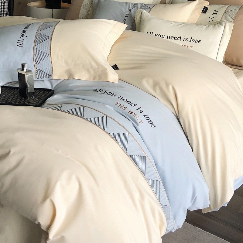 Otoño y invierno A clase espesa bordada algodón de lana larga molida cuatro piezas de algodón puro sábanas de algodón de tres piezas de tela doméstica 4