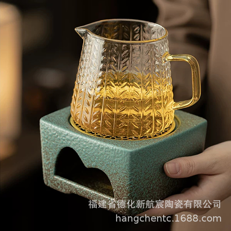Tea warmer, small stove, candle tea heater, ceramic base, heat-retaining device, fruit and flower teapot, special for hotel and restaurant use