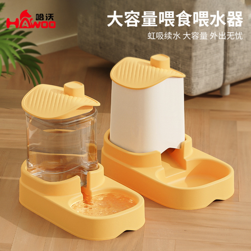 Cantidad de dibujos animados de gran capacidad original alimentador de agua de alimentación automática de gran calibre tazón para perros, tazón para gatos al por mayor