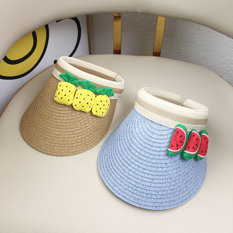 Children Unisex Cartoon Style Carrot Pineapple Watermelon Straw Hat display picture 6