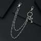 European and American Fashion Cool Dark Style Crowdo Element Bag Hanging Chain Sword Round Bead Cross Waist Chain Jeans Trendy