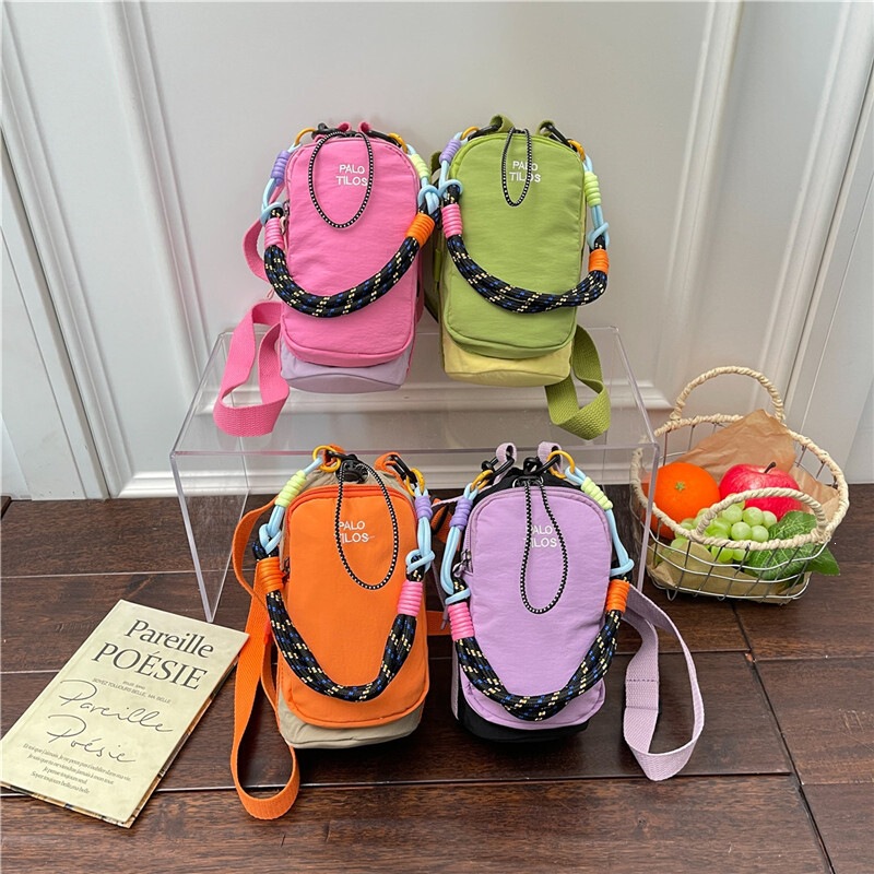 Cross-Border Hot-Selling New Fashion Lightweight Dopamine Outdoor Sports Travel Single-Shoulder Crossbody Handbag Water Bottle Bag for Women