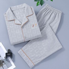 保暖睡衣男士秋冬款德绒长袖开衫新款青少中年冬季大码家居服套装