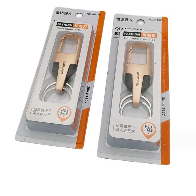 Llavero de acero inoxidable de la serie Categoría 3, venta al por mayor para tiendas de dos yuanes en Yiwu