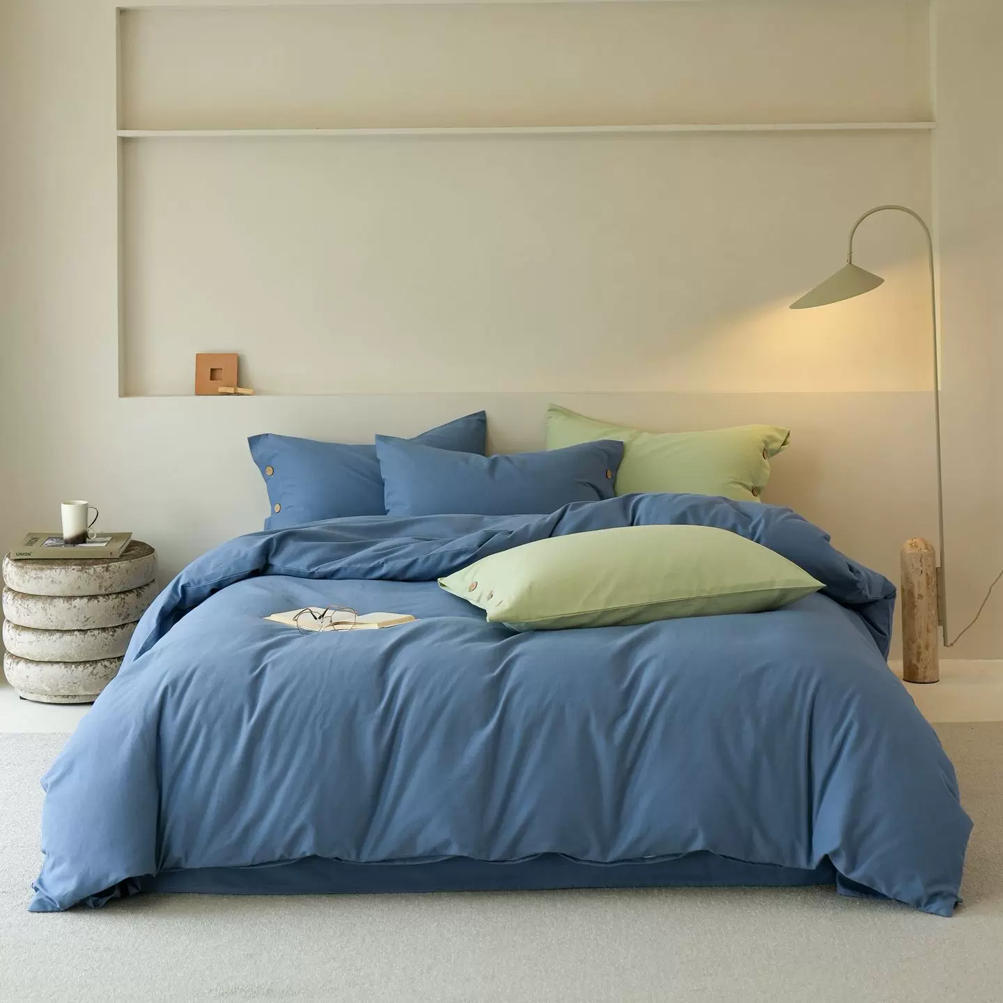 2025新款A类双股全棉纯色加厚磨毛四件套纯棉磨毛被套单双人套件