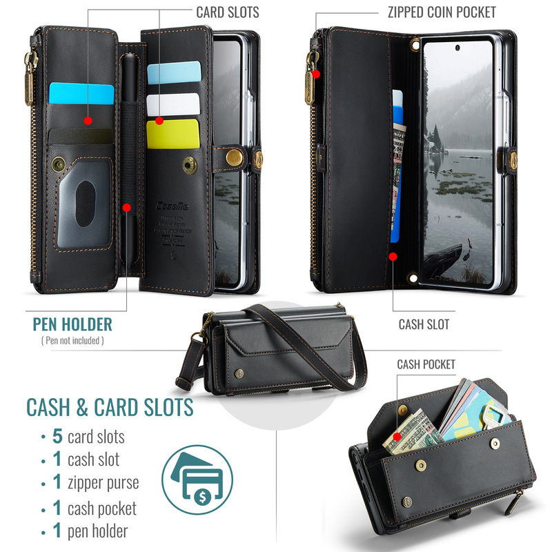 Suitable for Samsung Z Fold7 (with Pen Slot/Z Fold6/Z Fold5/Z Fold4/Shoulder Strap Bag Mobile Phone Case Suitable for Samsung Z Fold7 (with Pen Slot/Z Fold6/Z Fold5/Z Fold4/Shoulder Strap Bag Mobile Phone Case