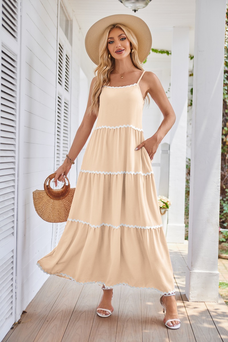 Women's Strap Dress Simple Style Strap Sleeveless Solid Color Maxi Long Dress Holiday Daily display picture 10