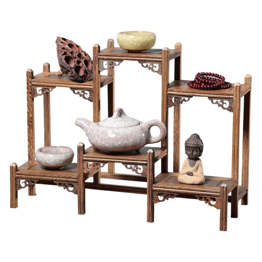 Куриное крыло деревянная старинная полка деревянные поделки Duobao павильон Wenwan витрина деревянная Кабинет Украшение чайного столика из цельного дерева