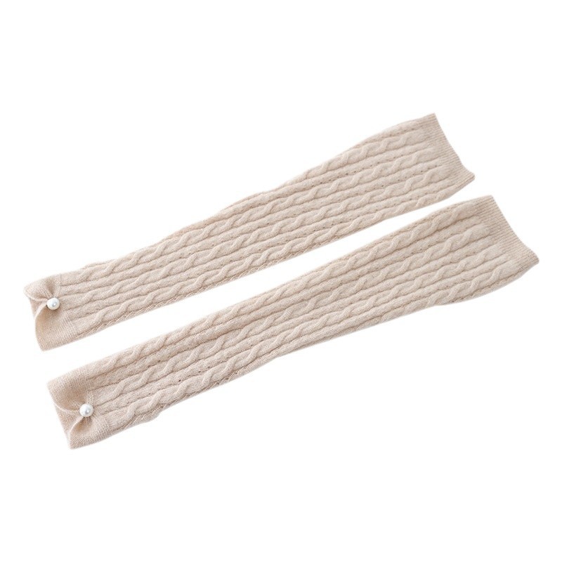 Otoño y invierno nuevas damas de cachemira retrógrada flor de tejido guantes largos de cachemira caliente manga larga