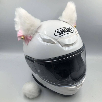 Accessory for Motorcycles, Electric — Motosiklet dəbilqələri - pure-white-bell-cat-ears-tail