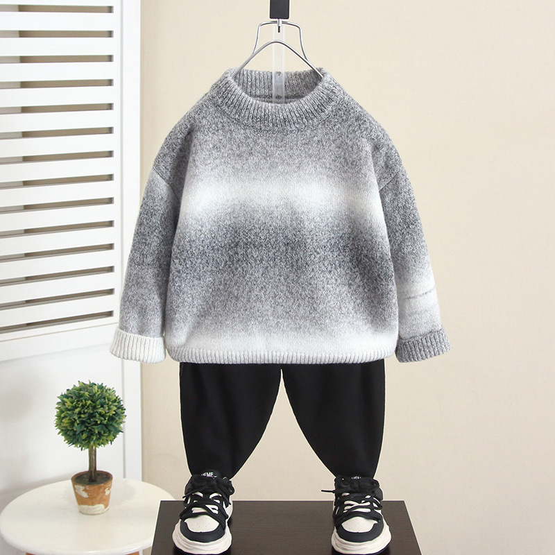 6452 Suéter de invierno para niños Suéter de punto casual para niños Calidez 2024 Otoño e invierno Nuevo estilo para niños Tops